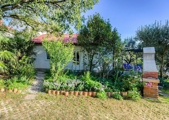 Charmantes Studio-apartment Mit Liegestuehlen Im Mediterranem Garten Апартаменты Нови-Винодолски